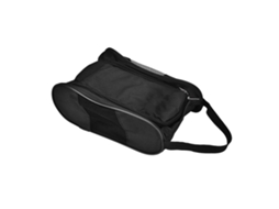 Bolsa Portátil para Sapatos de Golfe Nylon Respirável com Zíper Preto S/MARCA