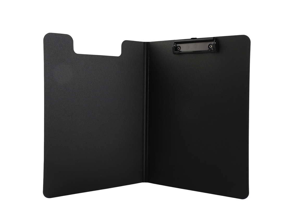 Carpeta Portapapeles A4 Vertical Negra Com Clip, 100 Folhas, Para Escritório E Escola