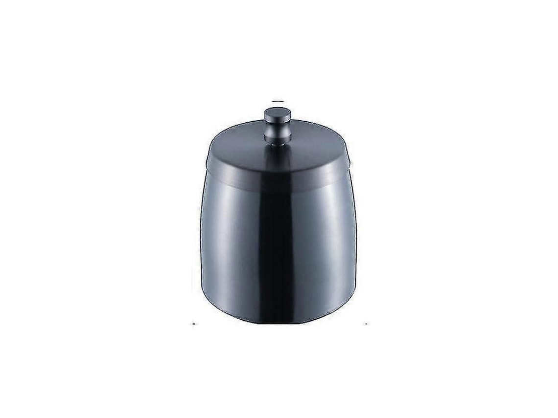 Copo De Cinza Inox Redondo Grande Com Tampa Dourada Para Hotel Casa Carro Office Presente Empresarial Tamanho Pequeno Personalidad Negra (con Portada)