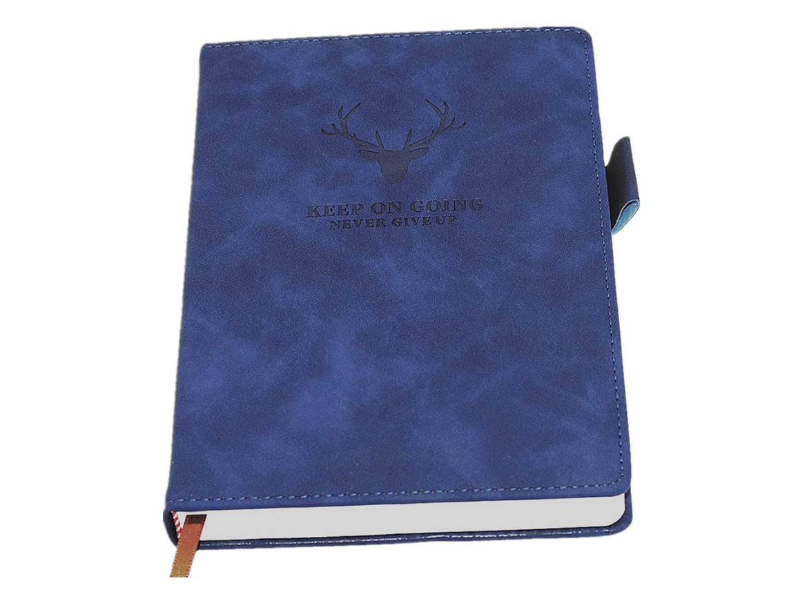 Caderno A5 Pautado, Capa Dura, 360 Páginas, Papel Premium 80g, Ideal Para Notas, Estudos, Esboços E Viagens (azul)