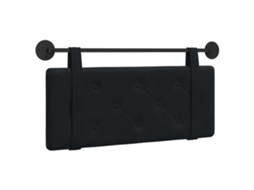 Conjunto 1 Cabeceira Suspensa Vidaxl Preto Veludo (110 X 55 X 5 Cm)
