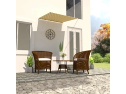 Vidaxl Toldo Retrátil 100x150 Cm Amarelo E Branco