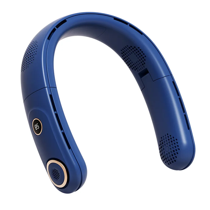 (azul) Ventilador De Pescoço Flexível E Dobrável, Três Velocidades, Interface Usb