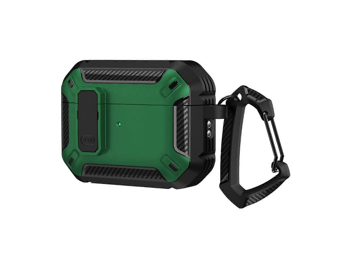 Capa protetora resistente a impactos para fones de ouvido, com gancho, para AirPods Pro 3. GIECY