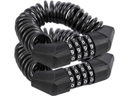 Conjunto De 2 Cadeados E Para Capacete De Bicicleta, Cadeado Antifurto Com Combinação
