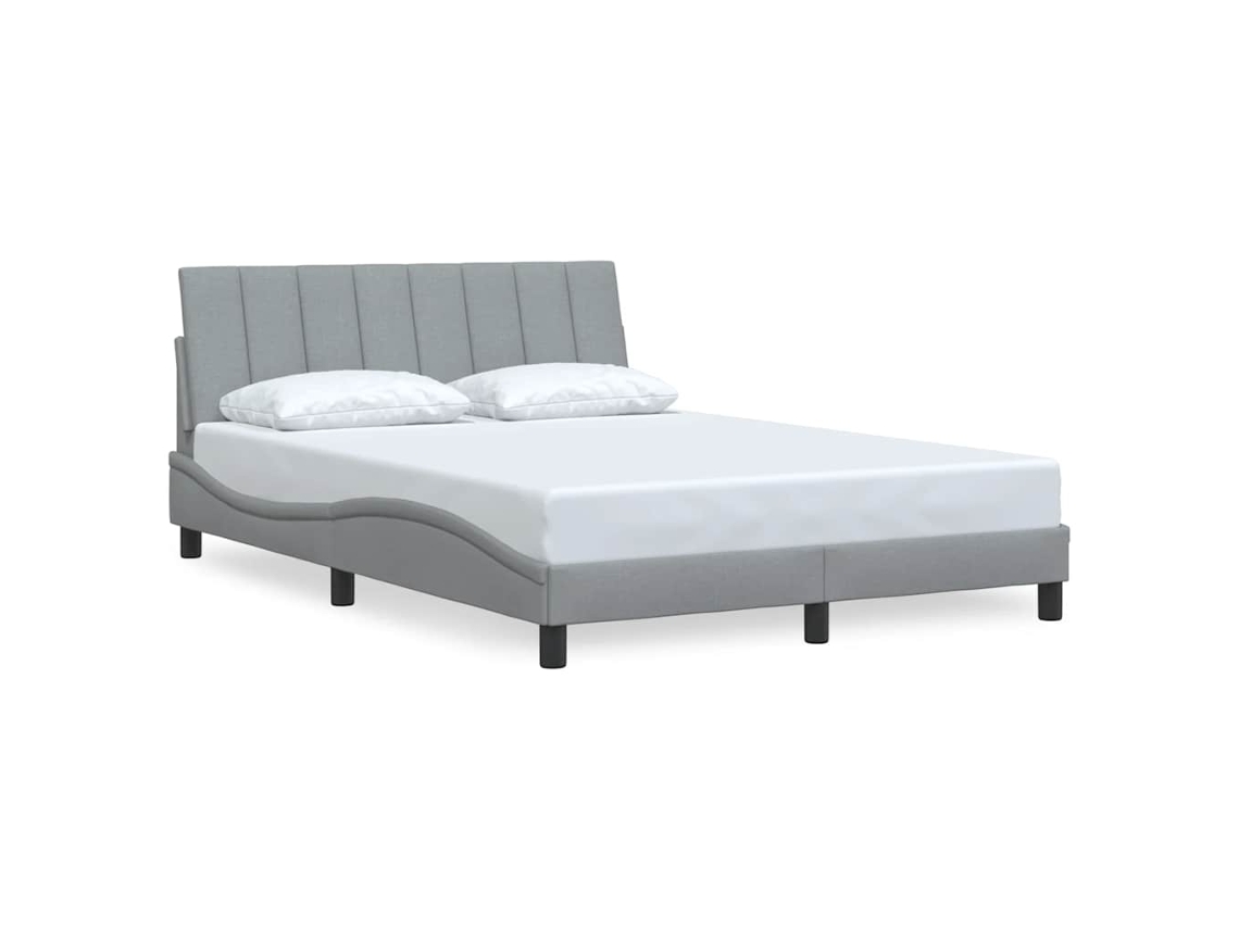 Bed Frame, Bed Frames Vidaxl Cinzeto Tecido (120 X 200 Cm)