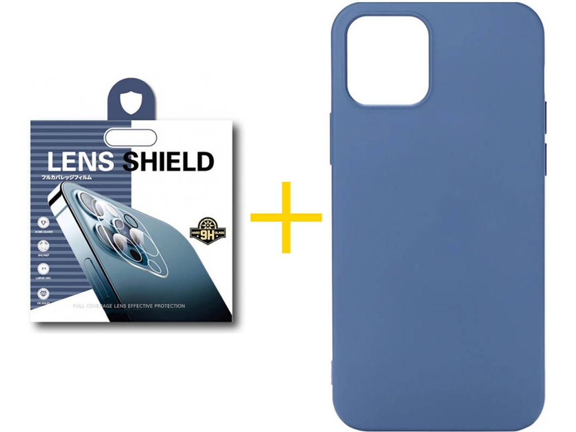 Capa + 1 Película de Câmara para iPhone 12 Pro SKYHE Azul