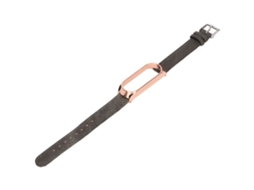 Pulseira de Relógio Jeans S/MARCA para Xiaomi Mi Band 6/5 NFC, Cinza, Casca Dourada