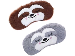 Kit com 2 Máscaras de Dormir Fofas com Estampa de Animais para Meninas. de Pelúcia Macia com Desenho Animado AQUAFORGE