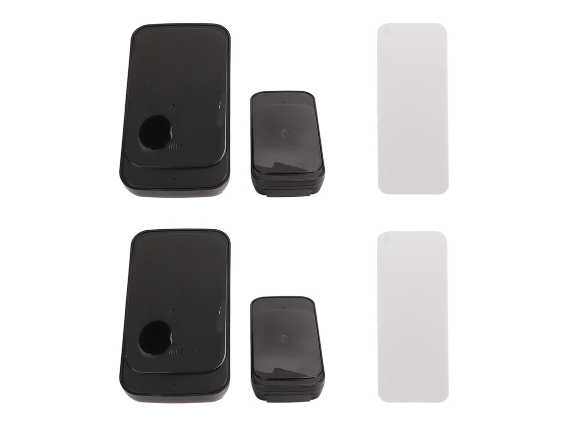 Conjunto De Timbre Inalámbrico Botón Táctil 38 Tonos 4 Volúmenes Ajustables Impermeable Ip44 Luz Led Para Hogar Apartamento Plug Uk