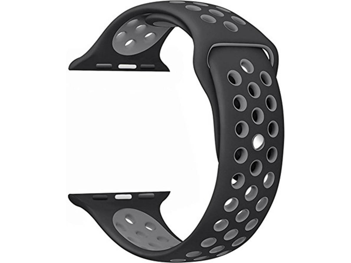Bracelete Apple Watch 38, 40 mm WJS Silicone Preto
