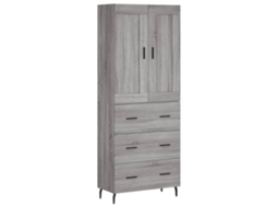 Guarda-roupa alto em madeira Sonoma Cinza, exclusivo da Maison (69,5 x 34 x 180 cm)