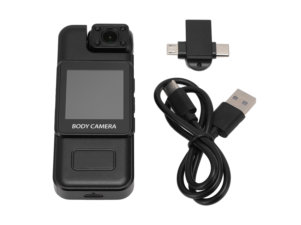 Aetheria câmera Corporal Gravadora 4k com Detecção de Movimento Lente Rotativa 180° Camcorder Vestível 1000mah
