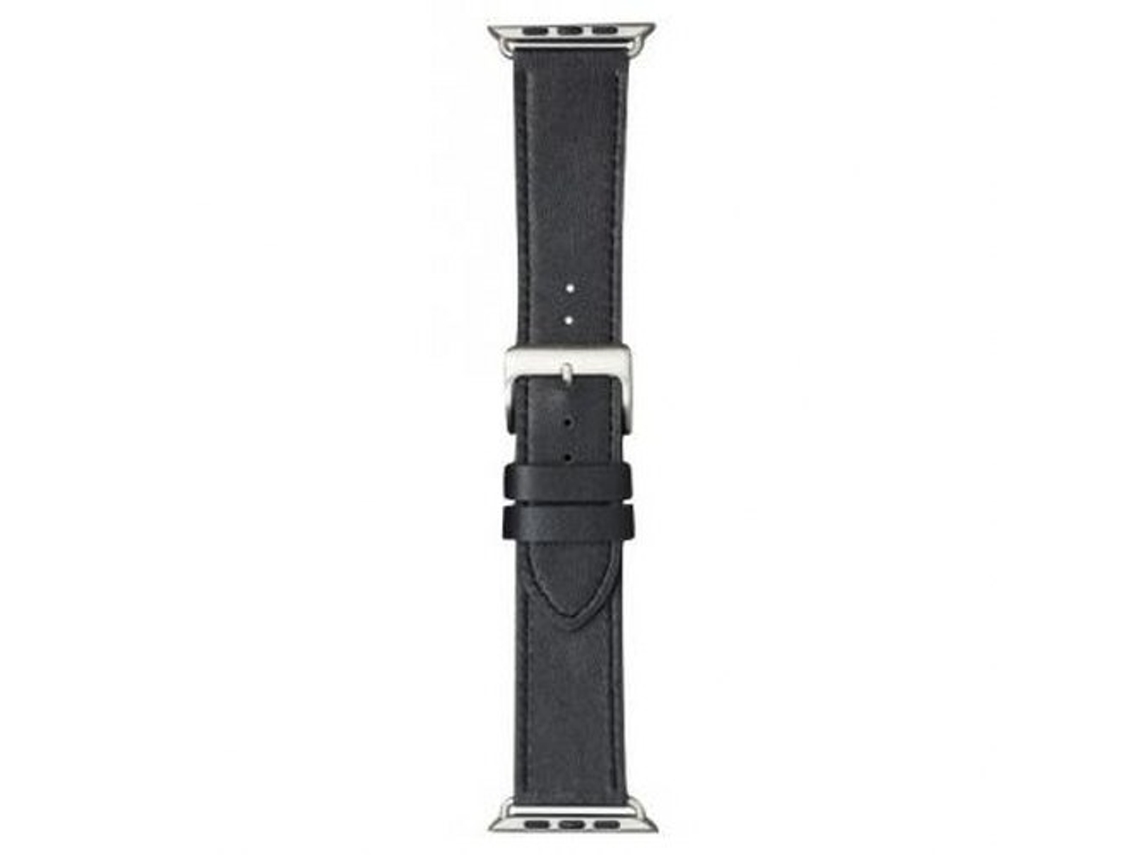 DBRAMANTE1928 Pulseira de Couro Bornholm para Apple Watch 42-44 Mm 42-44 Mm Preto / Prateado