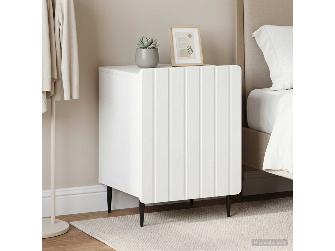 Vidaxl Armário De Cabeceira 2 Pcs Branco 43 X 34,5 X 52 Cm