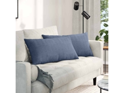 Vidaxl Travesseiros De Sofá 2 Pcs Azul 80 X 40 Cm