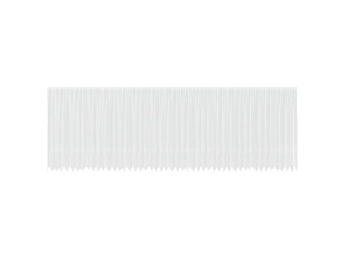 Conjunto 1 Cortina De Renda Vidaxl Branco Poliéster (245 X 1200 Cm)
