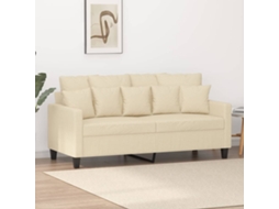 Sofá De 2 Lugares Tecido 140 Cm Cor Creme Lovely Home