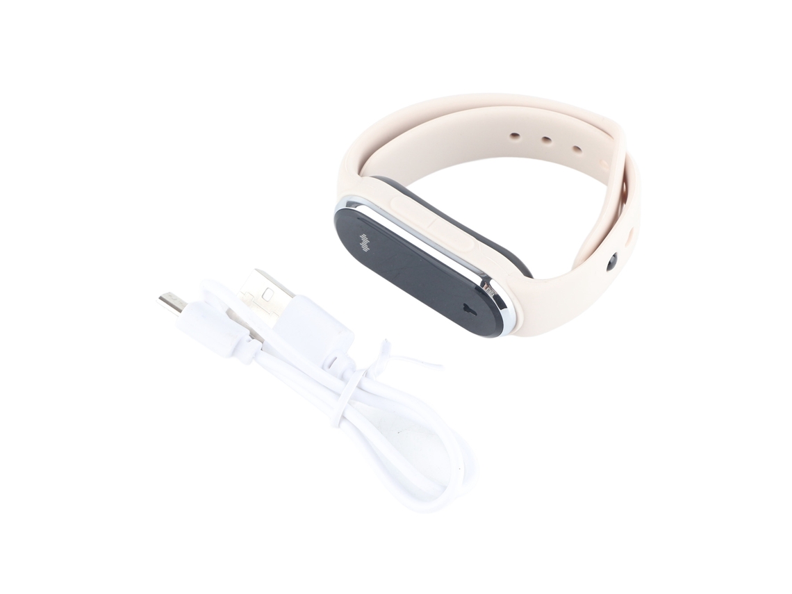 Bracelete repelente de mosquitos recarregável ultrassônico com contador de passos e temperatura LAXISCREED