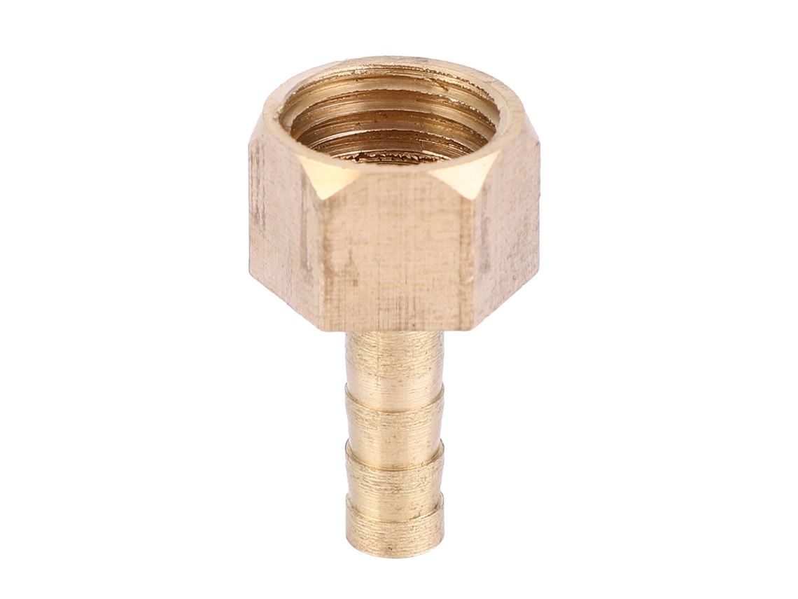 5 Peças De Conector De Mangueira De Latão Com Rosca Fêmea Bsp E Barrilha 6-02 (1/4)