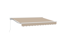 Toldo Retrátil Para Sol Vidaxl Bege Tecido (350x200 Cm)