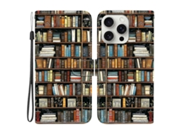 Capa De Couro Tkdaddy Para Iphone 16 Pro Com Suporte, Carteira, Estampa, Capa Para Celular Com Alça De Pulso, Estante