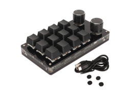 Teclado 12 Teclas Mini LAXISCREED programável DIY com interruptores azuis