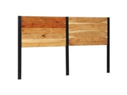 Vidaxl Cabeceira De Cama 180 Cm Madeira De Acácia Maciça/ferro