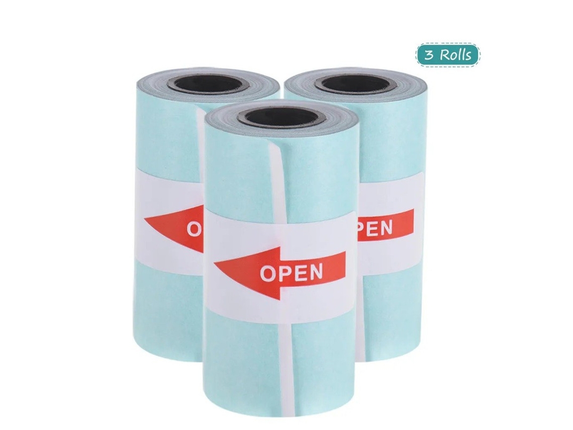 Rolo De Papel Adesivo Para Impressão, Papel Térmico Direto Para Impressora Térmica Para Mini Impressora Fotográfica, 3 Rolos Slowmoose