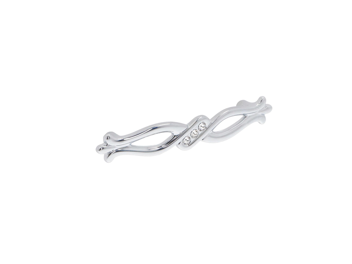 Conjunto de 25 Puxadores em Zamac com 96mm de centro, cristal cromado HARDWAREXCHANGE