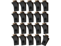 Conjunto De 20 Suportes Multiusos Prateleiras, Em Liga Metálica, Ideais Armários E Armários