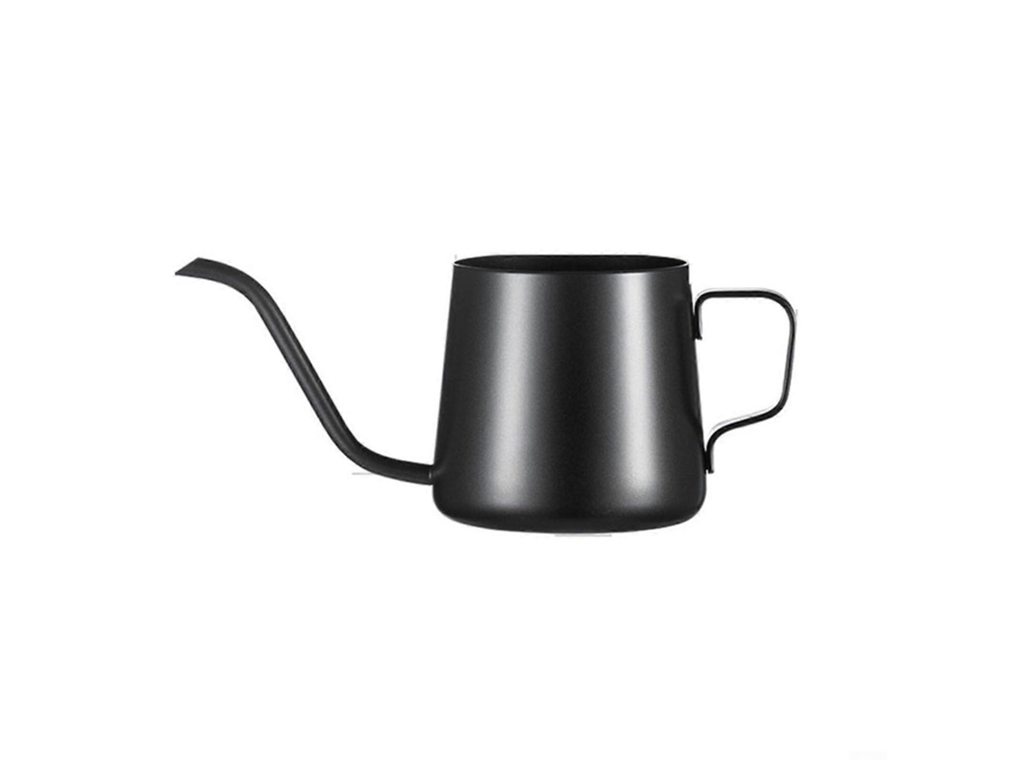 Chaleira De Aço Inoxidável Com Bico De Precisão Para Preparo De Café Coado, Preta, 250ml