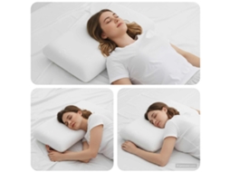 Vidaxl Travesseiro Para Dormir 70 X 36 X 13 Cm Médio Branco