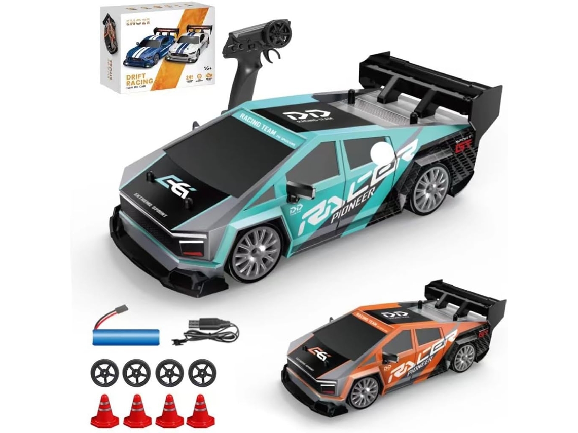 1/24 4wd Rc Carro De Corrida De Drift, Carro De Controle Remoto De Alta Velocidade 2.4ghz Com Luzes Led Digitallab (verde/8603)