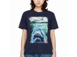 Rockinstone Jaws Movie Folded Poster Navy Adult T-shirt Size:xxl