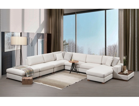 Sofá Sofá De Canto Lusso Bege Elegância E Conforto Com Medidas Generosas 374x428 Cm Leva Me Contigo