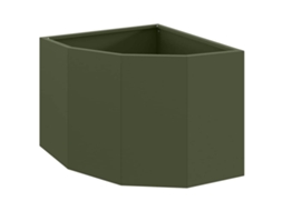 Conjunto 1 Caixa De Vaso Vidaxl Verde Aço (45 X 45 X 35 Cm)