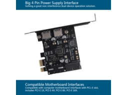 Cartão Pci e Usb 3.0 2 Portas LAXISCREED