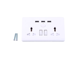 Uma Tomada De Parede Usb Multifuncional (tipo 146, Com Interruptor E Função De Carregamento Usb)
