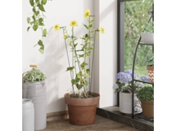 Vidaxl Estaca Para Plantas De Jardim 20 Pcs 40 Cm Aço Verde-escuro