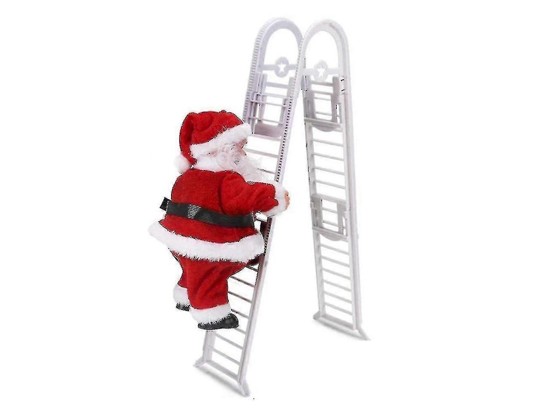 Árvore De Natal Com Papai Noel Elétrico Subindo Escada