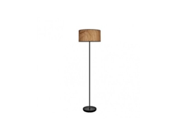 Pé De Sala De Papiro 1xe27 Pergaminho/preto 162x40x40 Cm Fabrilamp