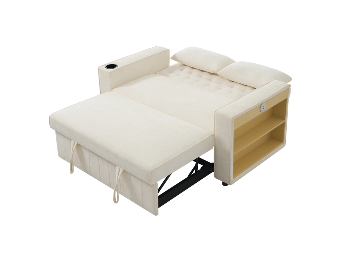 Sofá de canto U de 3 lugares com armazenamento, gavetas, puff, conjunto modular, chenille ORBITRA COMMERCE