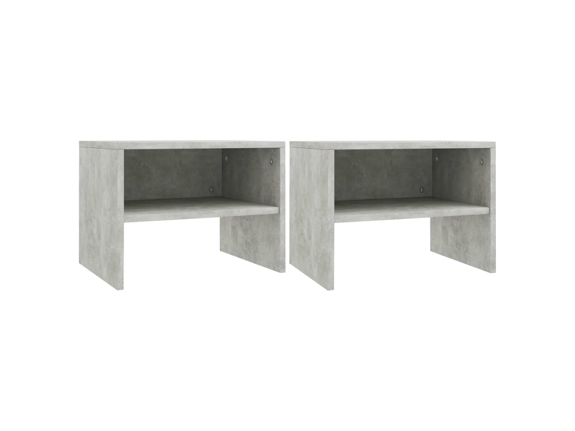 Bedside Cabinet, Bedside Cabinets Vidaxl Cinzeto Madeira Processada (n/a)
