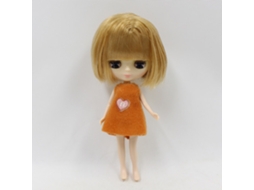 Mini Boneca, 10 Cm de Altura, Mini Brinquedo, Corte de Cabelo Curto Estilo Chanel MDUG