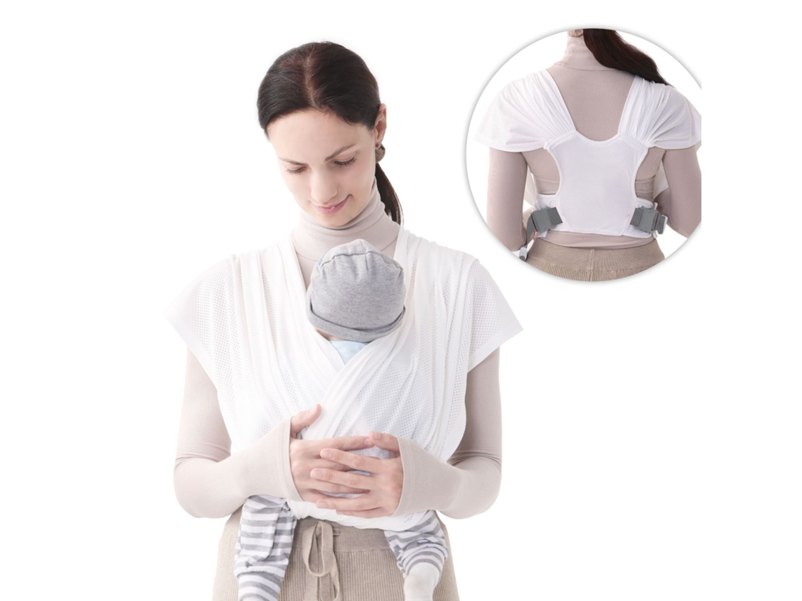 Canguru Para Bebê, Porta-bebês Em Tela Respirável, Para Recém-nascidos Com Peso Entre 3 E 16 Kg (branco) Spqment
