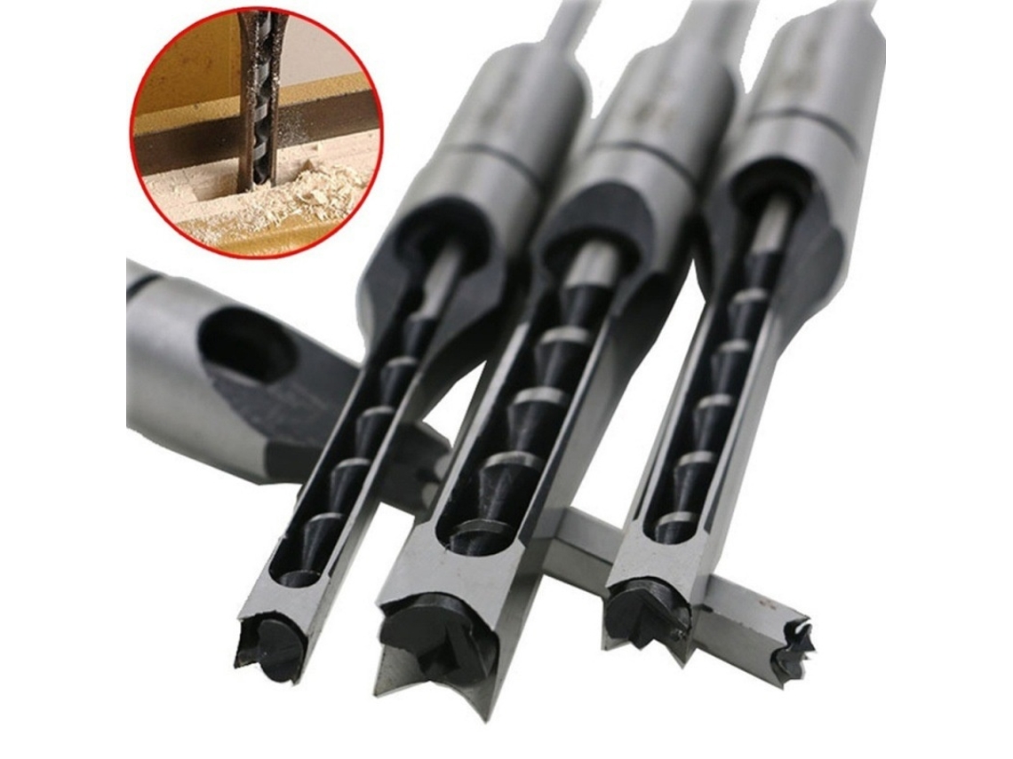 Lurelia Broca, Furadeira Para Furo Quadrado Para Marcenaria Furadeira De Espiga Oca Em Ferro Fundido Conjunto Completo, 9, 5/12,7 Mm, 1-3 Cm, 12,7 Mm
