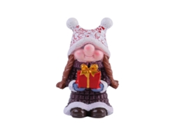 Laxiscreed Estátua De Gnomo Feminino Para Decoração De Escritório E Jardim Natural E Charmosa