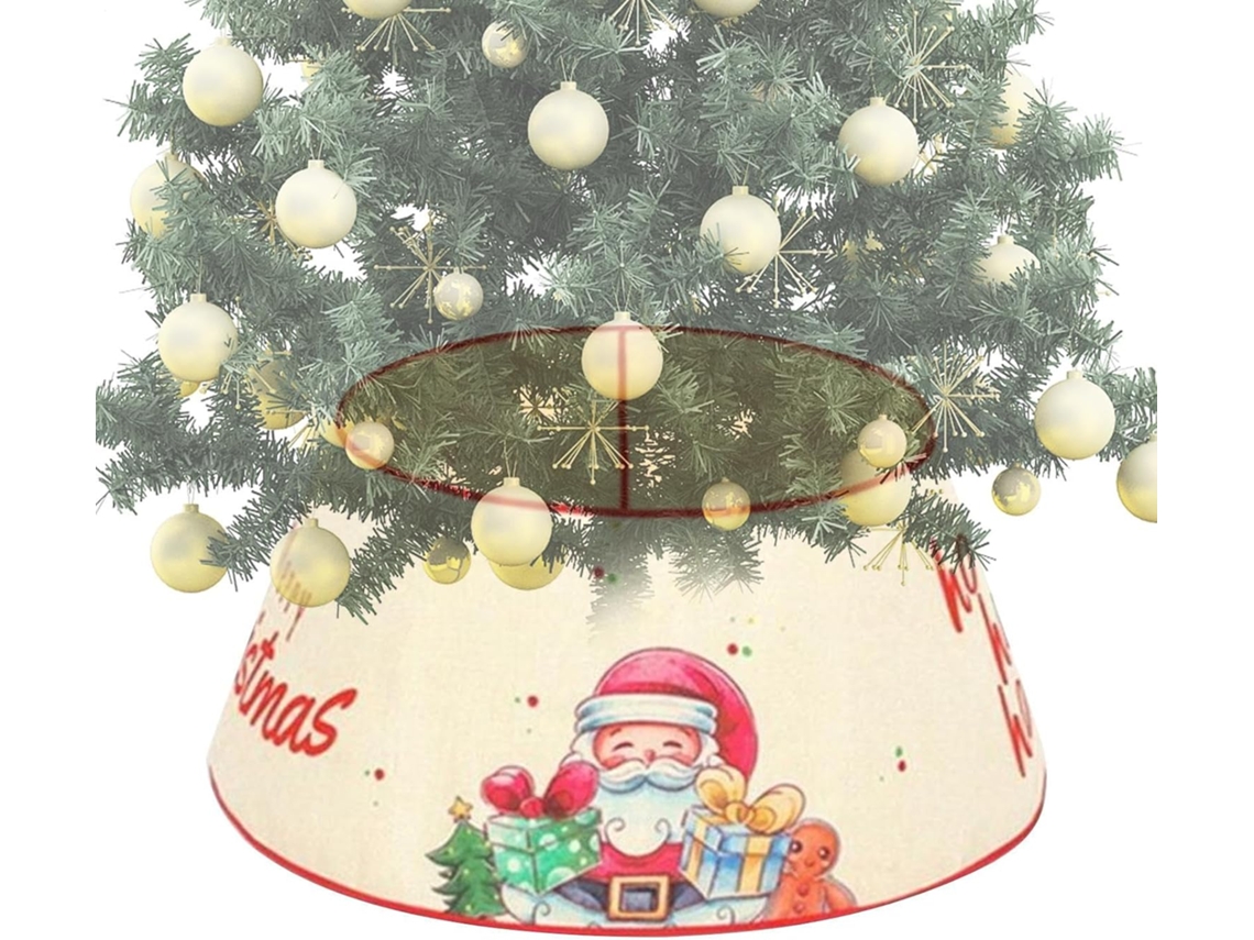 Colarinho Para Árvore De Natal Em Estilo Rústico | Saia De Natal Com Desenho Animado Para Árvore De Natal.