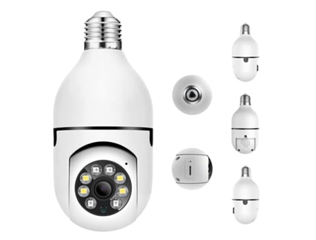 Karmadalea6 Bulb Camera Full Color Dual Light 360° Home Wireless Surveillance Camera 16G Memory Card KARMADALE